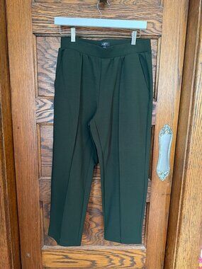 LOFT Olive Green Pull-On Pants Petite